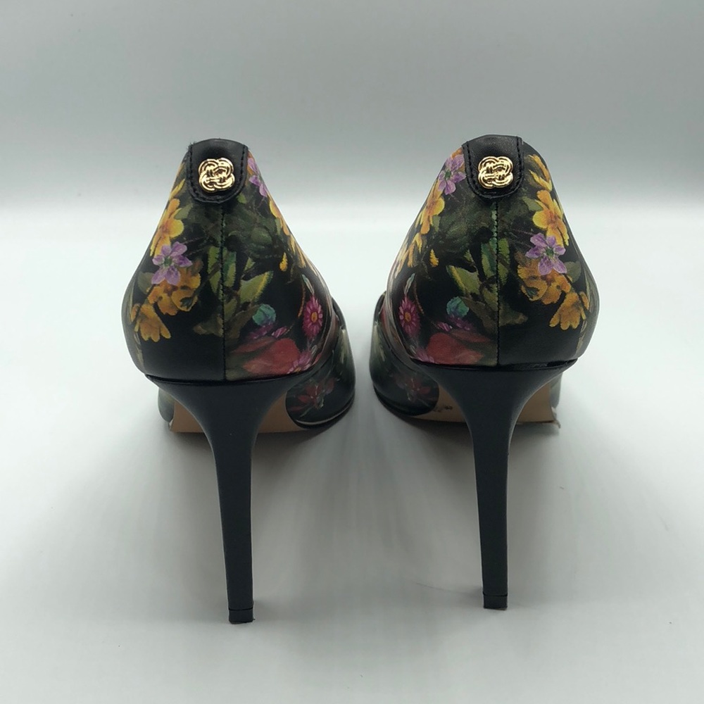 Elliott Lucca Catalina Black Floral Heels - Picture 4 of 7